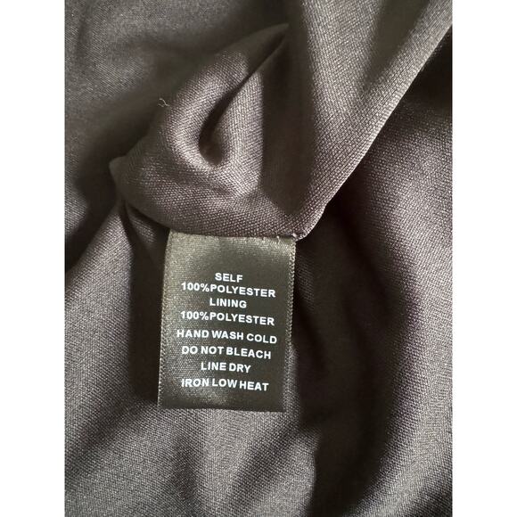 NWT GB Dress Women's Medium Flare Above Knee A-Line Zip Up Black Short Sleeve - Picture 7 of 8